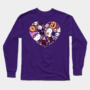 Cute halloween heart shape Long Sleeve T-Shirt